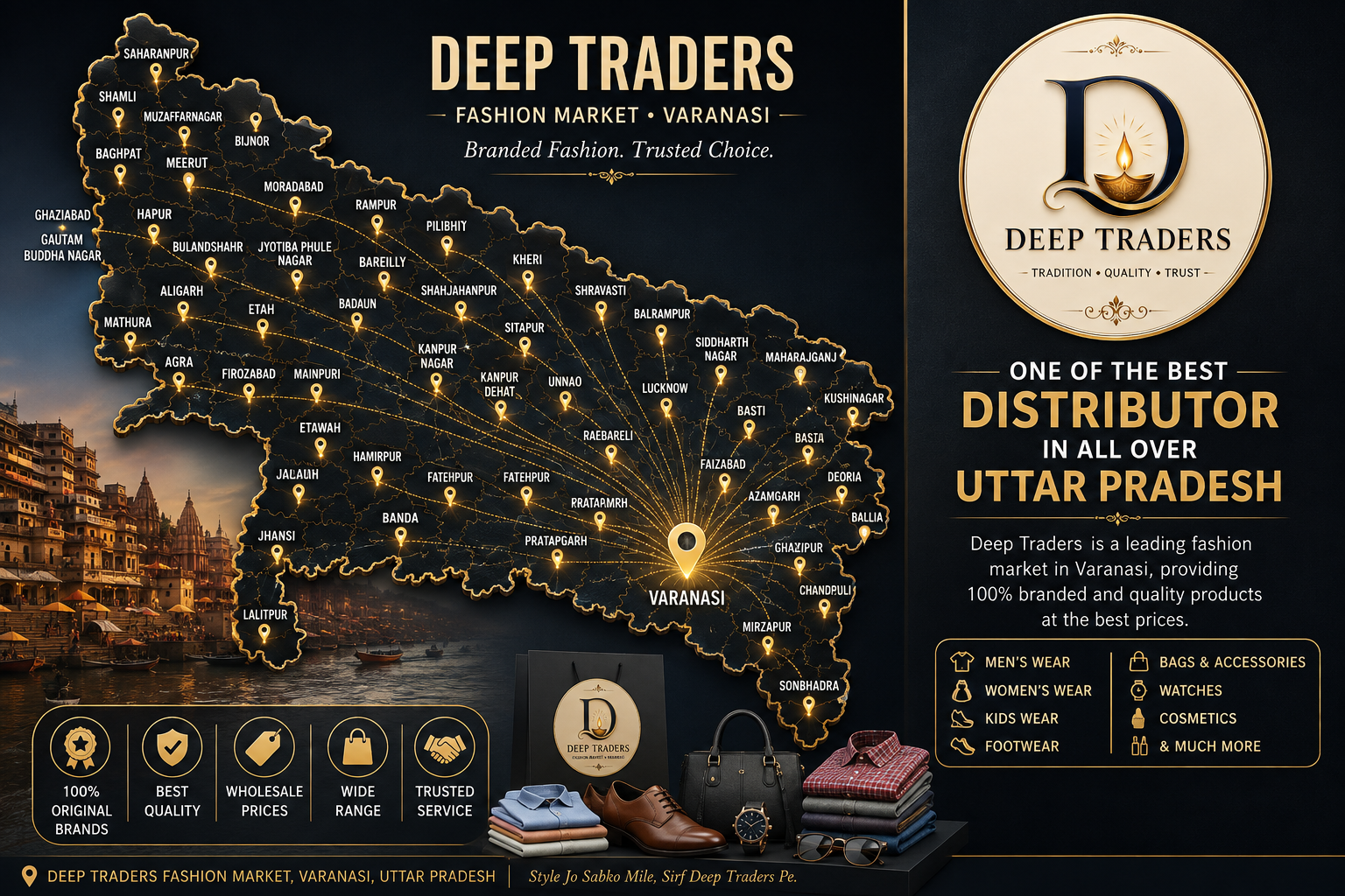 Deep Mart Uttar Pradesh Distribution Network Map - Varanasi Hub